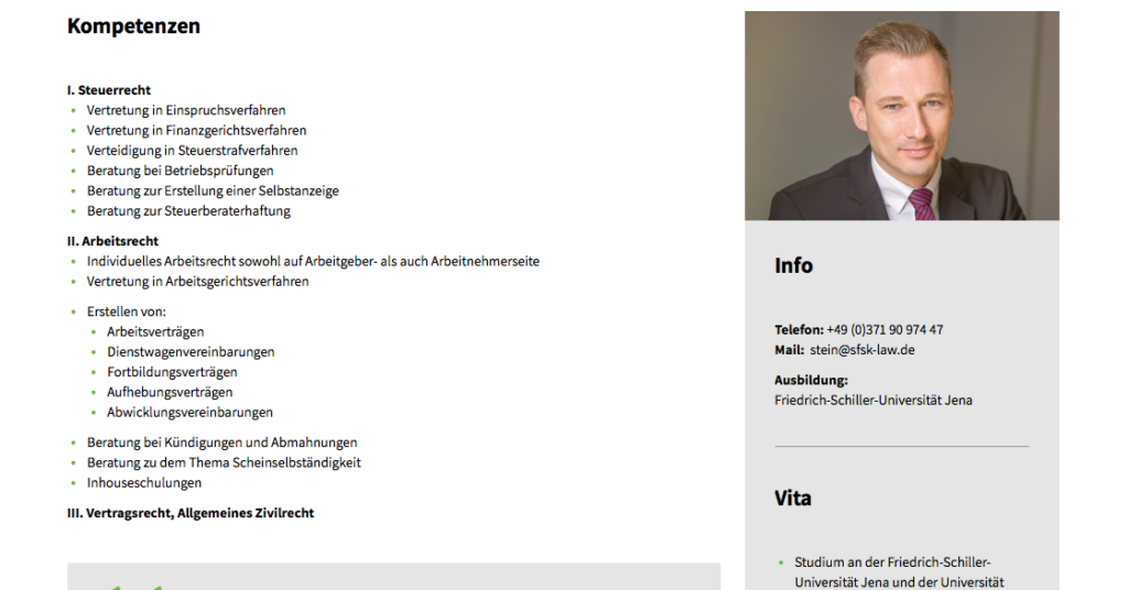 Kevin Stein, Rechtsanwalt für Steuerrecht in Chemnitz